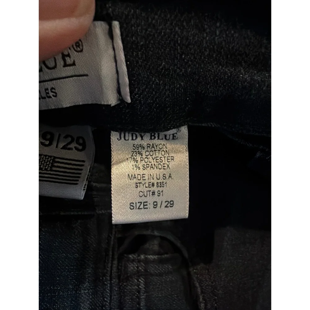 Judy Blue 8351 Dark Wash High Rise Flare Jeans Womens Size 9/29 Made in USA